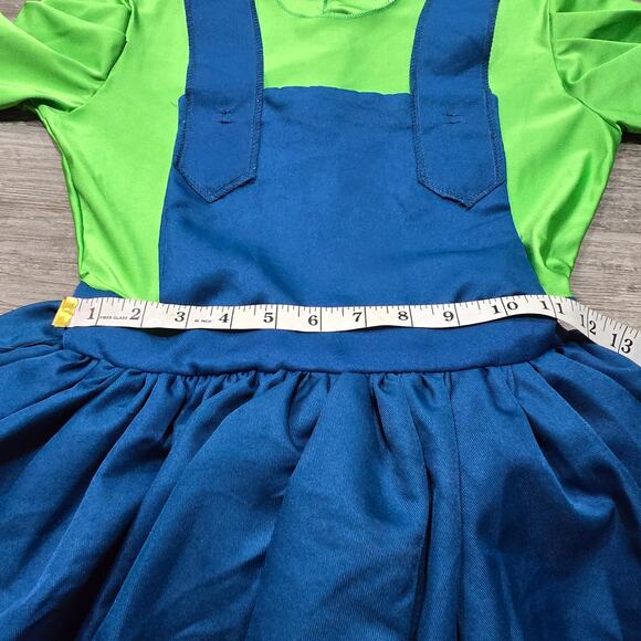 Super Mario Bros Luigi Halloween Costume Dress Nintendo Gamer Cosplay - Picture 7 of 8